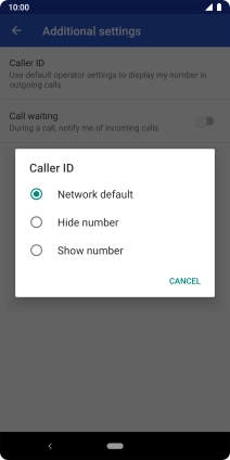 Press Show number to turn on caller identification.