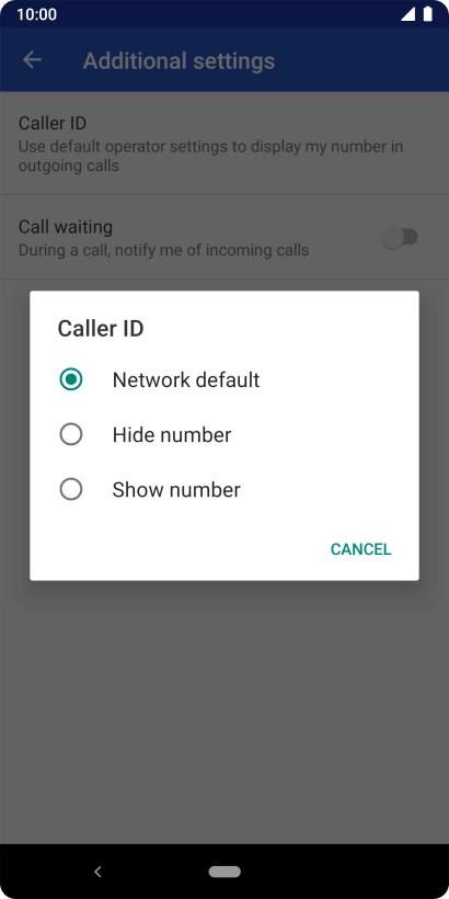 Press Show number to turn on caller identification.
