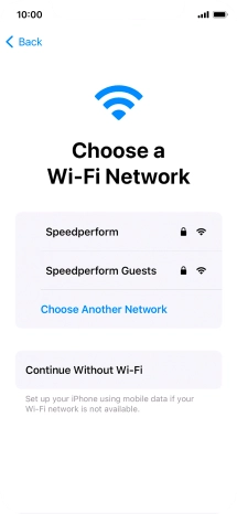Press the required Wi-Fi network.