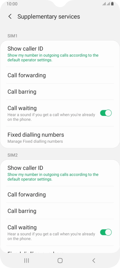 Press the indicator next to 