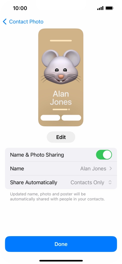 Press the indicator next to 