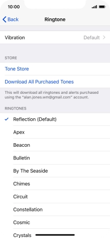 Press the required ring tones to hear them.