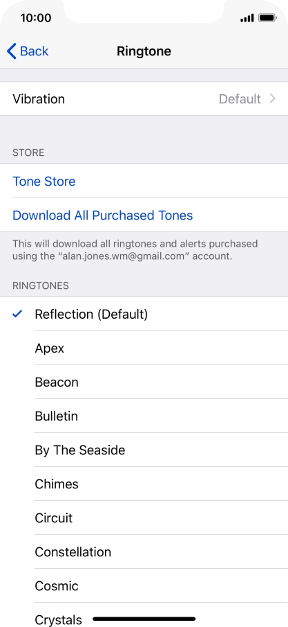 Press the required ring tones to hear them.