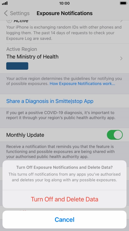 Press Turn off and Delete Data.