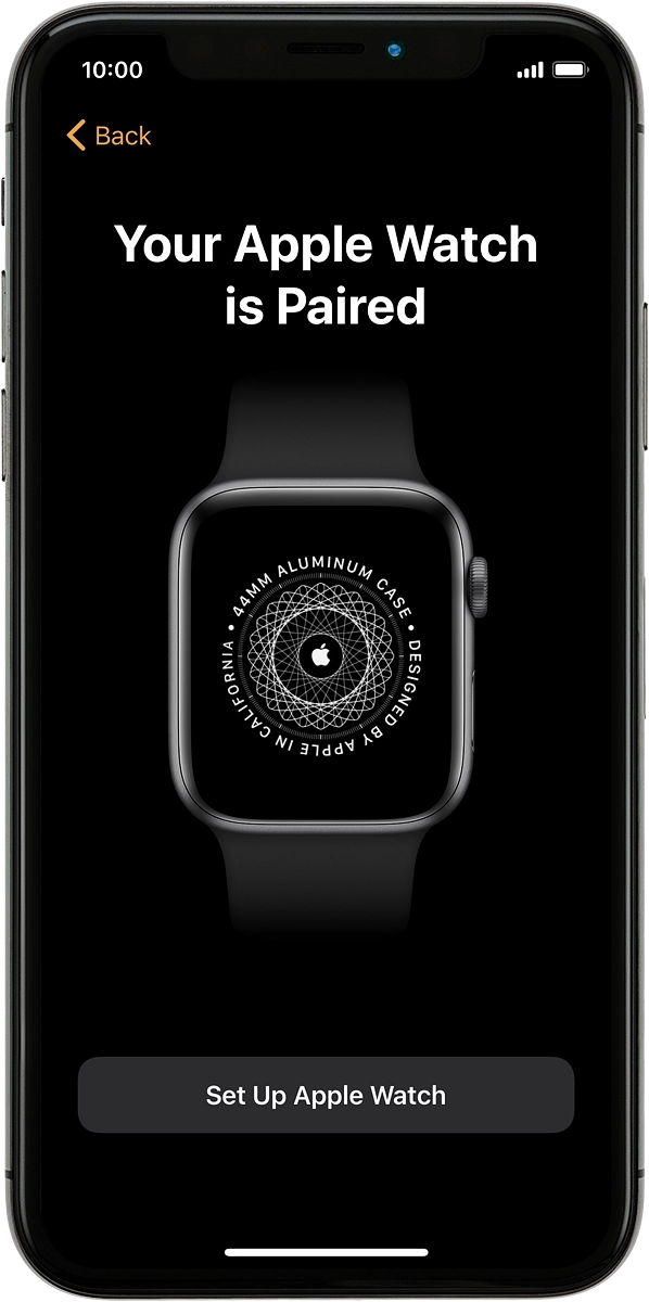 On your phone: Press Set Up Apple Watch.