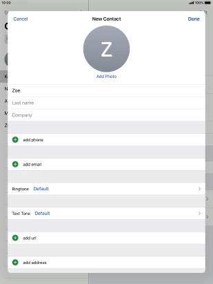 Press Last name and key in the last name.