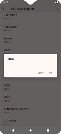 Key in 505 and press OK.