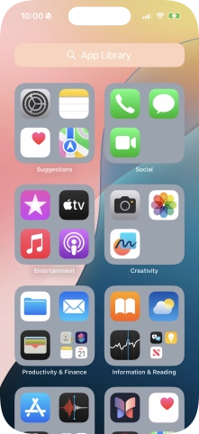 Press the required app.