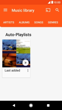 Press the required category and go to the required audio file.