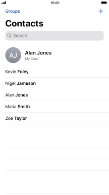 Press the new contact icon.