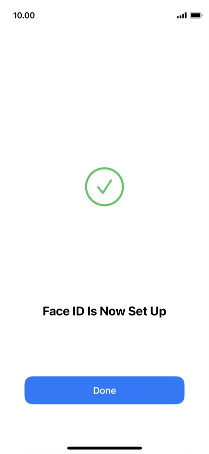 Press Done. If you haven't previously selected a phone lock code, key in a code of your own choice twice.