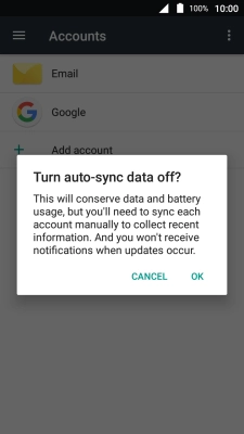 Press OK to turn the function on or off.