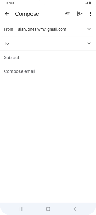 Press To and key in the first letters of the recipient's name.