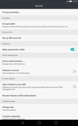 Press Set up SIM card lock.