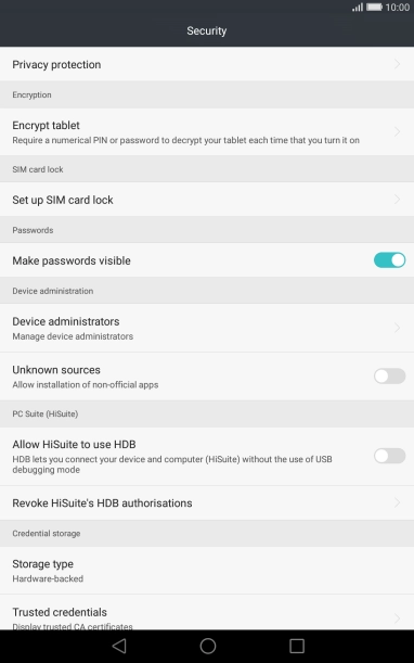 Press Set up SIM card lock.