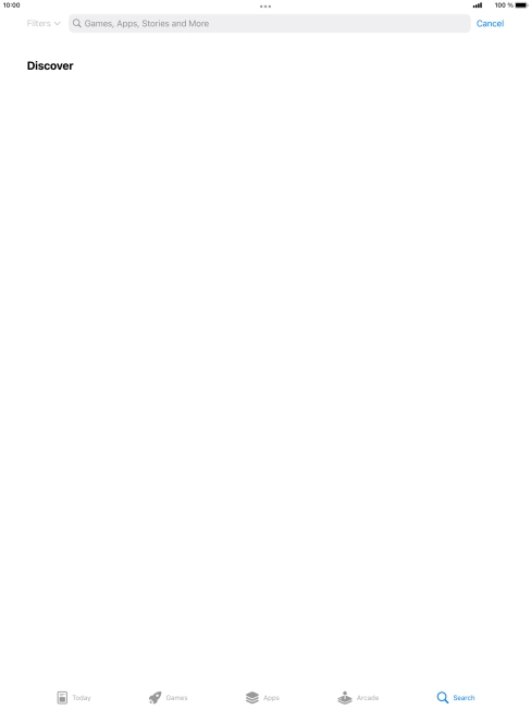 Press the search field.