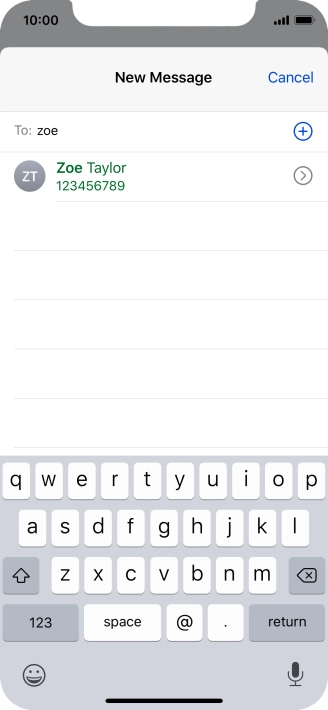 Press the required contact.