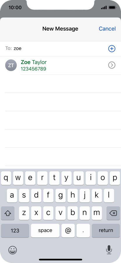 Press the required contact.