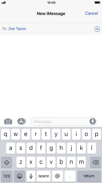 You can also send pictures, video clips, audio files and different effects in your iMessage. Follow the instructions on the screen to send your iMessage with the required content.