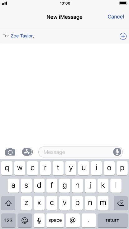 You can also send pictures, video clips, audio files and different effects in your iMessage. Follow the instructions on the screen to send your iMessage with the required content.