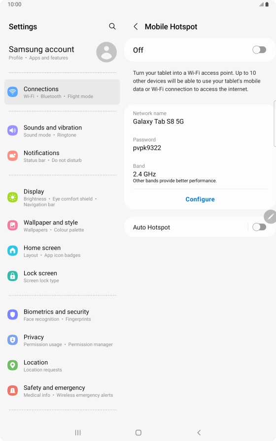 Press Configure. Press Configure.