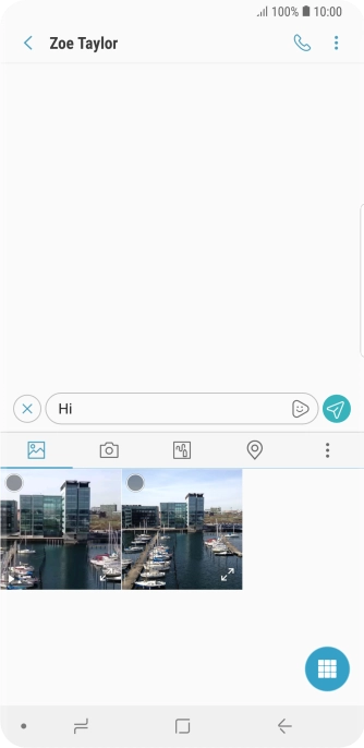 Press the picture icon. Press the picture icon.