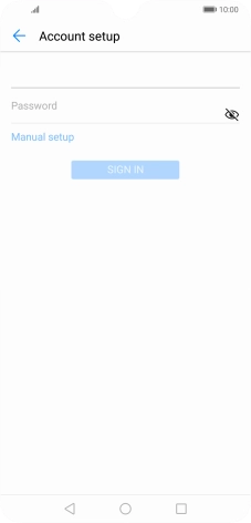 Press Password and key in the password for your email account.