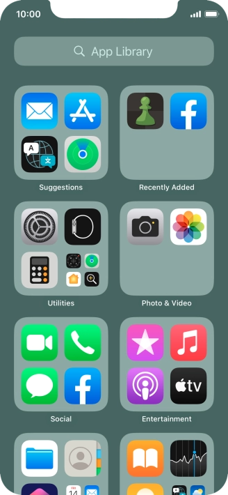 Press the required app.