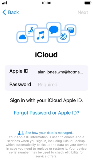 Press the field next to 