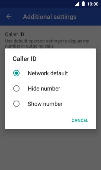 Press Show number to turn on caller identification.