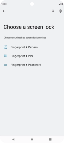 Press the required phone lock code and follow the instructions on the screen to create an additional phone lock code.