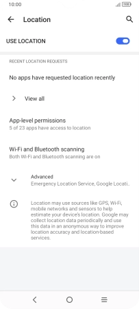 Press App-level permissions.