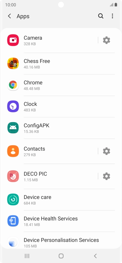 Press the required app.