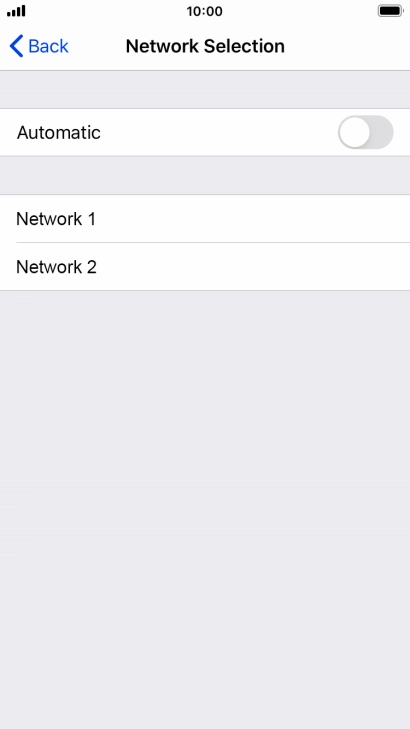 If you turn off the function, press the required network.