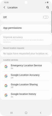 Press the indicator to turn the function on or off.