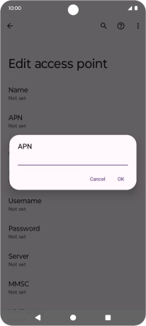 Key in live.vodafone.com and press OK.