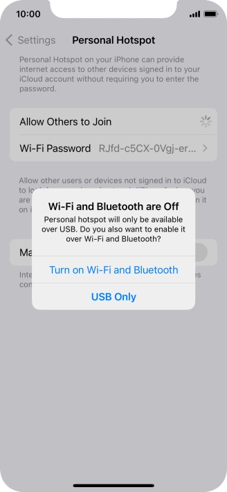 If Wi-Fi is turned off, press Turn on Wi-Fi and Bluetooth.