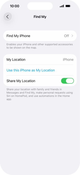 Press Find My iPhone. Press Find My iPhone.