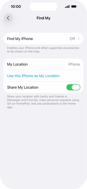 Press Find My iPhone.