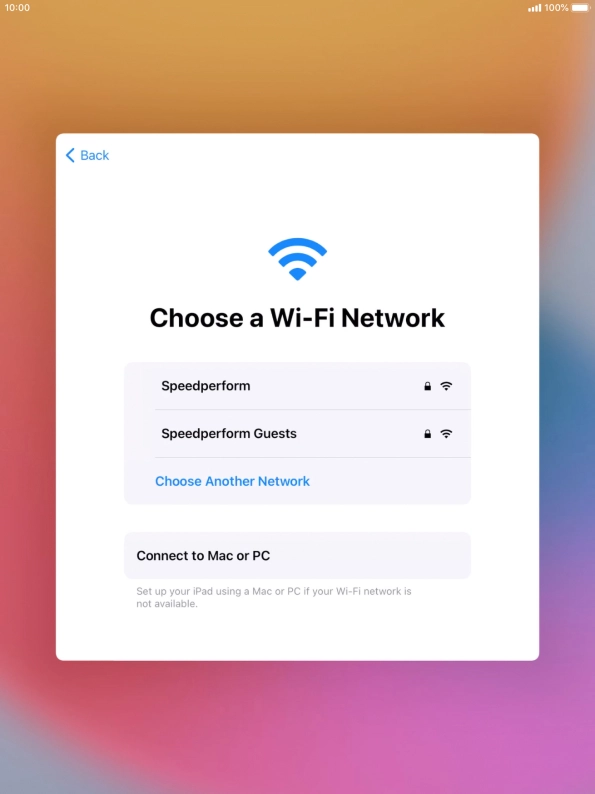 Press the required Wi-Fi network. Press the required Wi-Fi network.