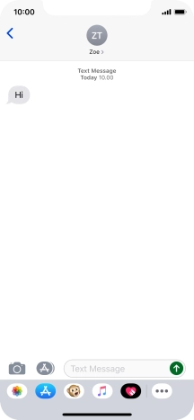 Slide your finger upwards starting from the bottom of the screen to return to the home screen.