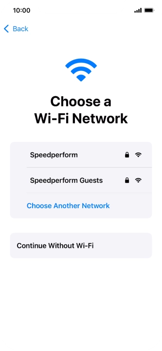 Press the required Wi-Fi network.