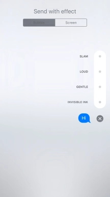 Press Bubble and follow the instructions on the screen to add a speech bubble effect to your iMessage.