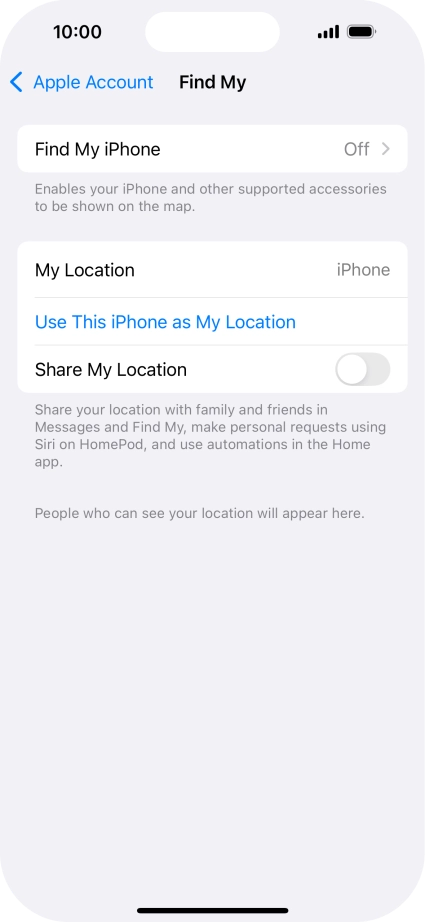 Press Find My iPhone.