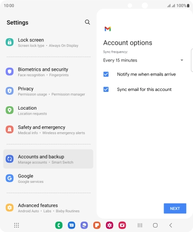 Press the drop down list below 