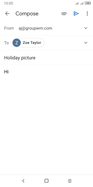 Press the attachment icon.