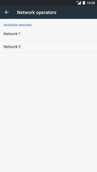 Press the required network.