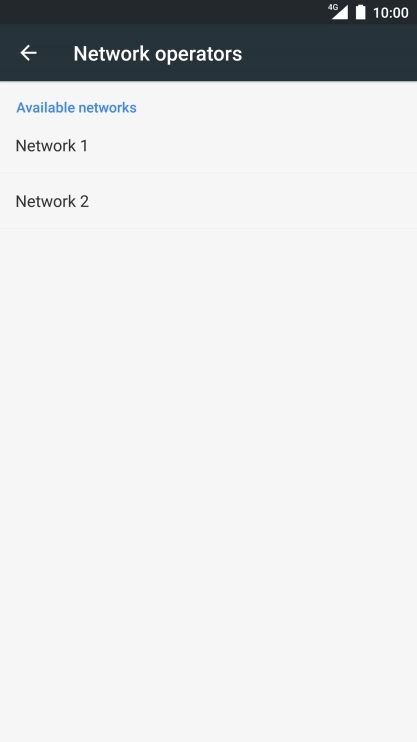Press the required network.