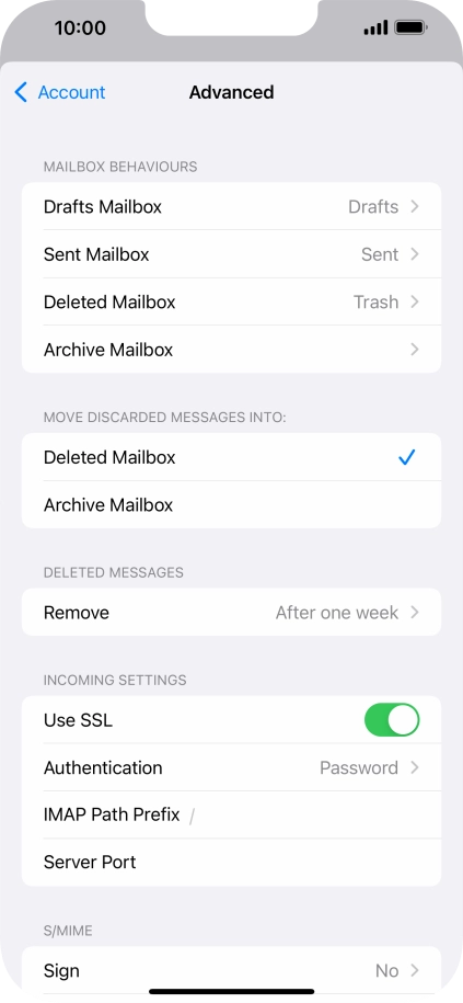 Press the indicator next to 