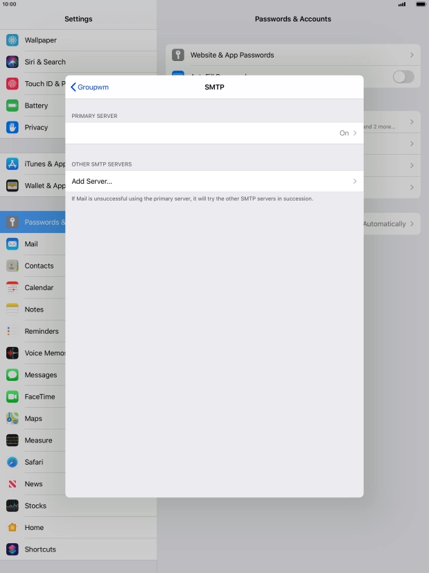 Press the field below 